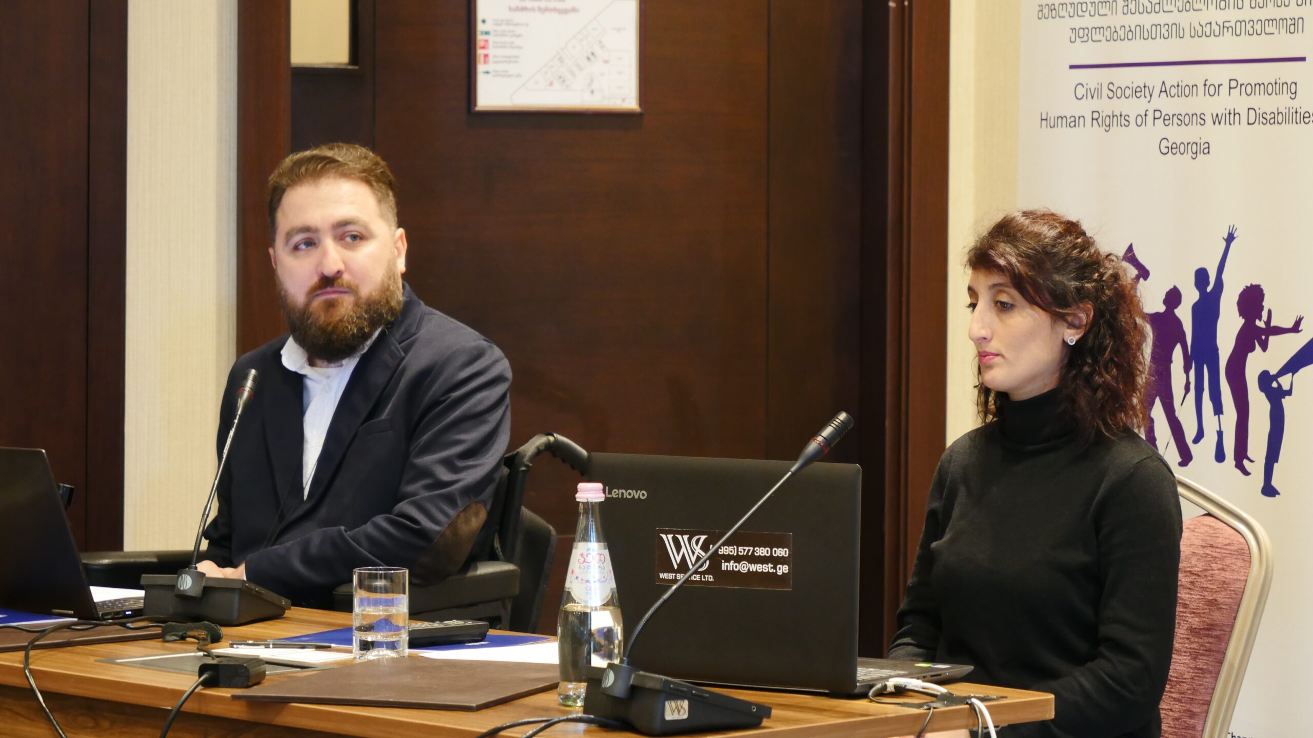 ონლაინ შეხვედრები სამეგრელოში შეზღუდული შესაძლებლობის მქონე პირთა თემაზე მომუშვე არასამთავრობო ორგანიზაციებთან